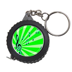 Music Notes Light Line Green Measuring Tapes by Mariart