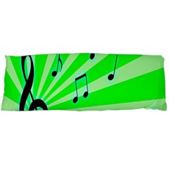 Music Notes Light Line Green Body Pillow Case (dakimakura) by Mariart