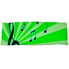 Music Notes Light Line Green Body Pillow Case Dakimakura (two Sides) by Mariart