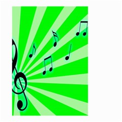 Music Notes Light Line Green Small Garden Flag (two Sides) by Mariart