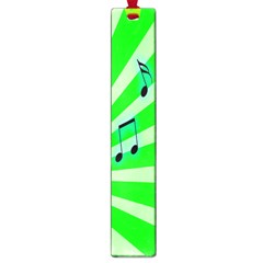 Music Notes Light Line Green Large Book Marks by Mariart