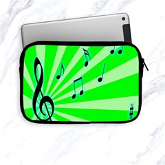 Music Notes Light Line Green Apple Ipad Mini Zipper Cases by Mariart