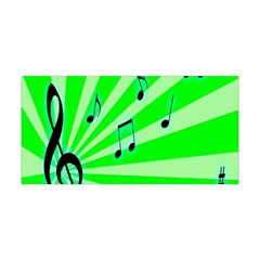 Music Notes Light Line Green Yoga Headband