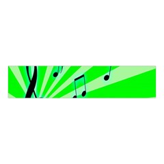 Music Notes Light Line Green Velvet Scrunchie