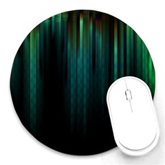 Lines Light Shadow Vertical Aurora Round Mousepads by Mariart