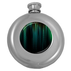 Lines Light Shadow Vertical Aurora Round Hip Flask (5 Oz) by Mariart