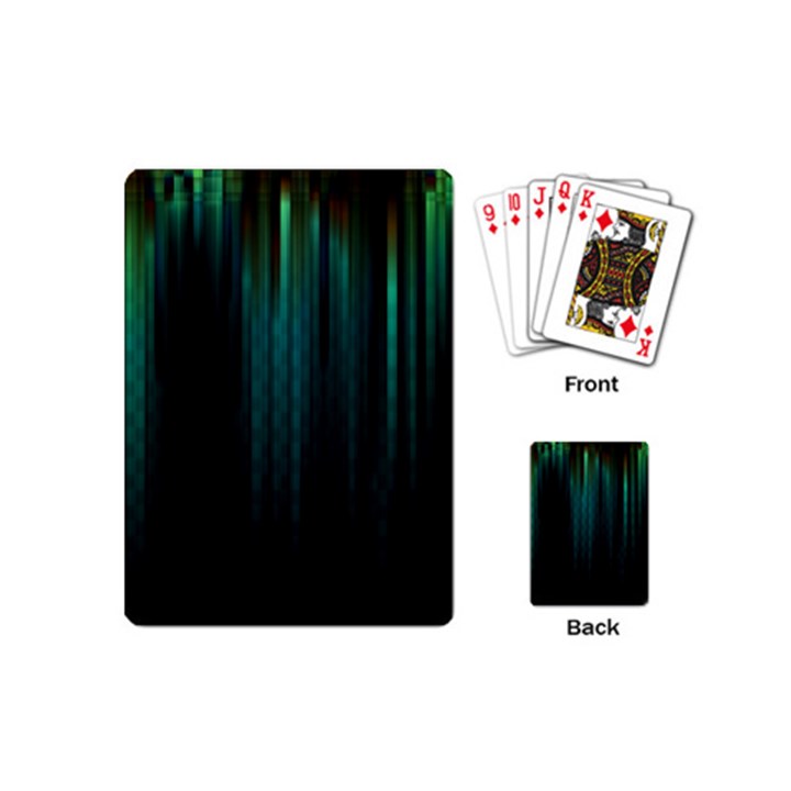 Lines Light Shadow Vertical Aurora Playing Cards (Mini) 