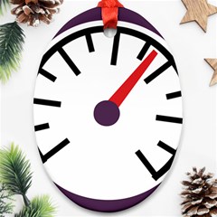 Maker Measurer Hours Time Speedometer Ornament (oval)