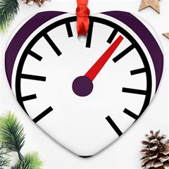 Maker Measurer Hours Time Speedometer Ornament (heart)