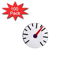 Maker Measurer Hours Time Speedometer 1  Mini Magnets (100 Pack) 