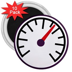 Maker Measurer Hours Time Speedometer 3  Magnets (10 Pack) 