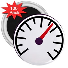 Maker Measurer Hours Time Speedometer 3  Magnets (100 Pack) by Mariart