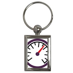 Maker Measurer Hours Time Speedometer Key Chains (rectangle)  by Mariart