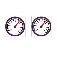 Maker Measurer Hours Time Speedometer Cufflinks (square) by Mariart