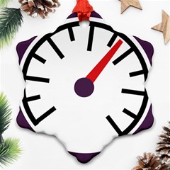 Maker Measurer Hours Time Speedometer Snowflake Ornament (two Sides)