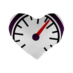 Maker Measurer Hours Time Speedometer Standard 16  Premium Heart Shape Cushions by Mariart