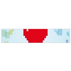 Red Heart Love Plaid Red Blue Flano Scarf (small) by Mariart