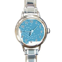 Peta Anggota City Blue Eropa Round Italian Charm Watch