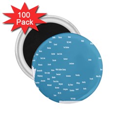 Peta Anggota City Blue Eropa 2 25  Magnets (100 Pack) 