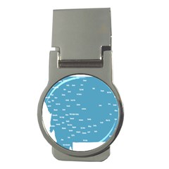 Peta Anggota City Blue Eropa Money Clips (round) 