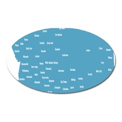 Peta Anggota City Blue Eropa Oval Magnet