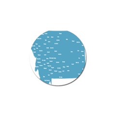 Peta Anggota City Blue Eropa Golf Ball Marker