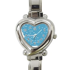 Peta Anggota City Blue Eropa Heart Italian Charm Watch