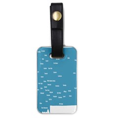 Peta Anggota City Blue Eropa Luggage Tags (one Side)  by Mariart