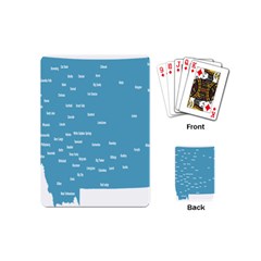 Peta Anggota City Blue Eropa Playing Cards (mini)  by Mariart