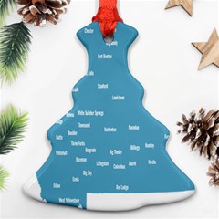 Peta Anggota City Blue Eropa Ornament (christmas Tree)  by Mariart