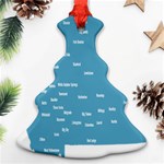 Peta Anggota City Blue Eropa Ornament (Christmas Tree)  Front