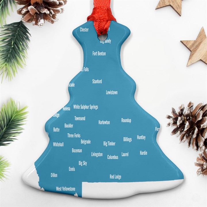 Peta Anggota City Blue Eropa Ornament (Christmas Tree) 