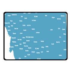 Peta Anggota City Blue Eropa Double Sided Fleece Blanket (small) 