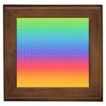 Plaid Rainbow Retina Green Purple Red Yellow Framed Tiles Front