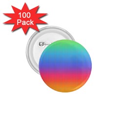 Plaid Rainbow Retina Green Purple Red Yellow 1 75  Buttons (100 Pack)  by Mariart