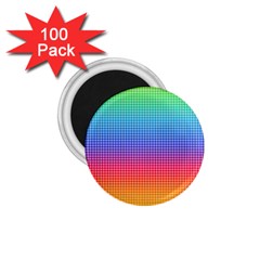 Plaid Rainbow Retina Green Purple Red Yellow 1 75  Magnets (100 Pack)  by Mariart