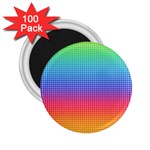 Plaid Rainbow Retina Green Purple Red Yellow 2.25  Magnets (100 pack)  Front