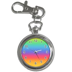 Plaid Rainbow Retina Green Purple Red Yellow Key Chain Watches