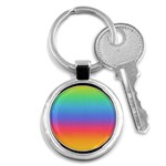 Plaid Rainbow Retina Green Purple Red Yellow Key Chains (Round)  Front