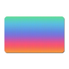 Plaid Rainbow Retina Green Purple Red Yellow Magnet (rectangular)