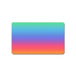 Plaid Rainbow Retina Green Purple Red Yellow Magnet (Name Card) Front