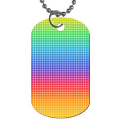 Plaid Rainbow Retina Green Purple Red Yellow Dog Tag (two Sides) by Mariart