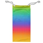 Plaid Rainbow Retina Green Purple Red Yellow Jewelry Bag Front