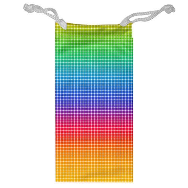 Plaid Rainbow Retina Green Purple Red Yellow Jewelry Bag