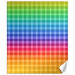 Plaid Rainbow Retina Green Purple Red Yellow Canvas 8  X 10  by Mariart