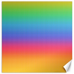 Plaid Rainbow Retina Green Purple Red Yellow Canvas 20  X 20   by Mariart