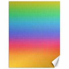 Plaid Rainbow Retina Green Purple Red Yellow Canvas 18  X 24   by Mariart