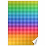 Plaid Rainbow Retina Green Purple Red Yellow Canvas 24  x 36  23.35 x34.74  Canvas - 1