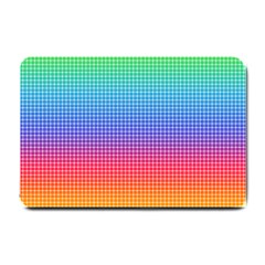 Plaid Rainbow Retina Green Purple Red Yellow Small Doormat 