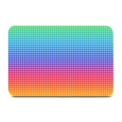 Plaid Rainbow Retina Green Purple Red Yellow Plate Mats by Mariart